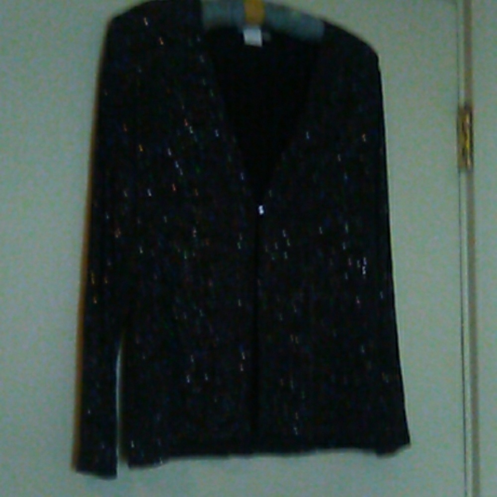 Holiday black with silver glitter